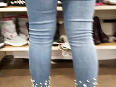 Beautiful sexy Algerian woman in a DZ store