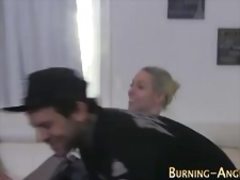 Buxom tattoo babe flashes